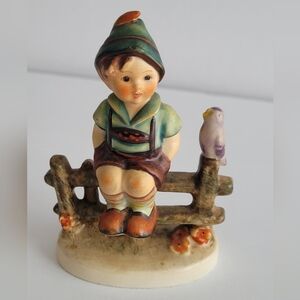 Vintage Hummel Wayside Harmony Boy on Fence Porcelain Figurine